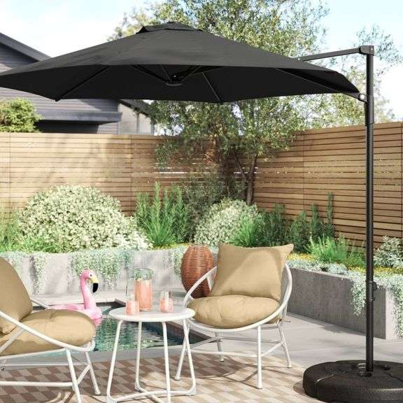 Color is Actually Sage Green!! Room Essentials 7.5' Round Offset Outdoor Patio Cantilever (SAGE GREEN)