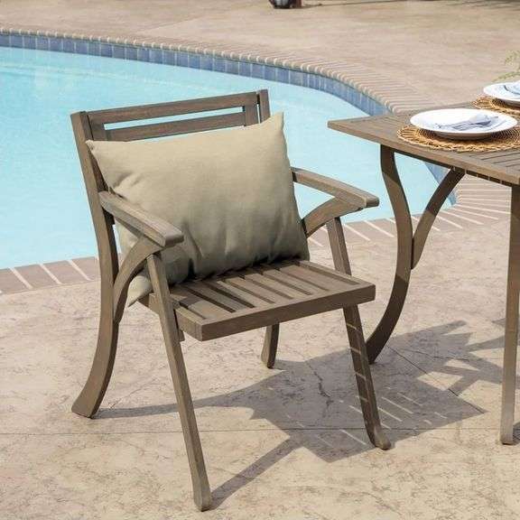 (2) Arden Outdoor Cushion Pillow Back, 23 x 17, Rain-Proof, Fade Resistant Tan Leala