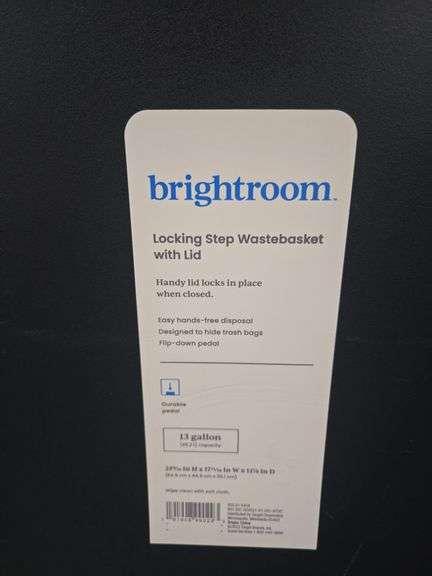 Brightroom Locking Step Wastebasket with Lid 13 Gallon