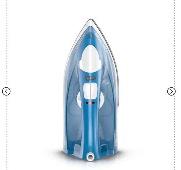 BLACK+DECKER Steam Iron - White: Nonstick Soleplate, Variable Steam, 1200W, Pivoting Cord, 8ft Cord Length