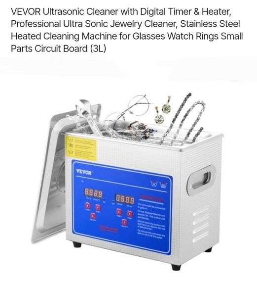 VEVOR Ultrasonic Cleaner with Digital Timer & Heater, Professional Ultra Sonic Jewelry Cleaner, Stainless Steel Heated Cleaning Machine for Glasses Watch Rings Small Parts Circuit Board