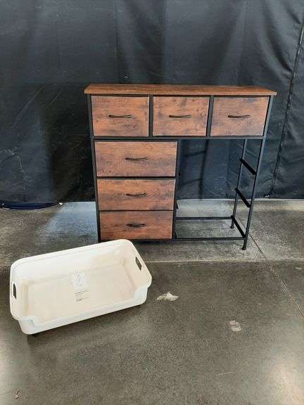 READ!! Frabric Dresser 39.5"H  & Underbed Rolling Storage Bin