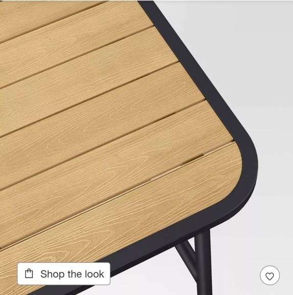 READ!! Picnic Rectangle Table Black - Room Essentials