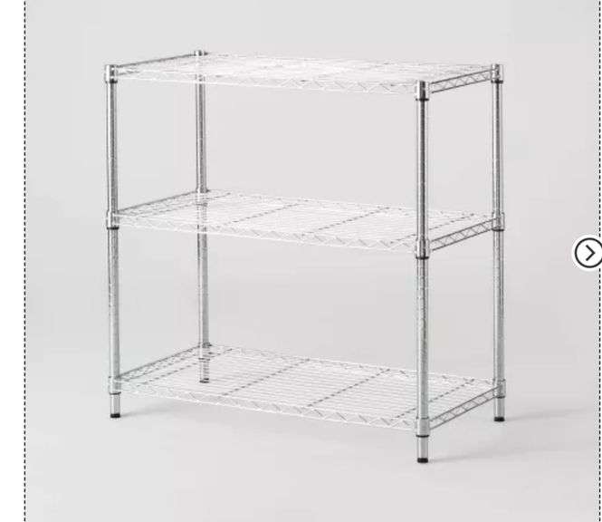 3 Tier Wide Wire Shelving - Brightroom