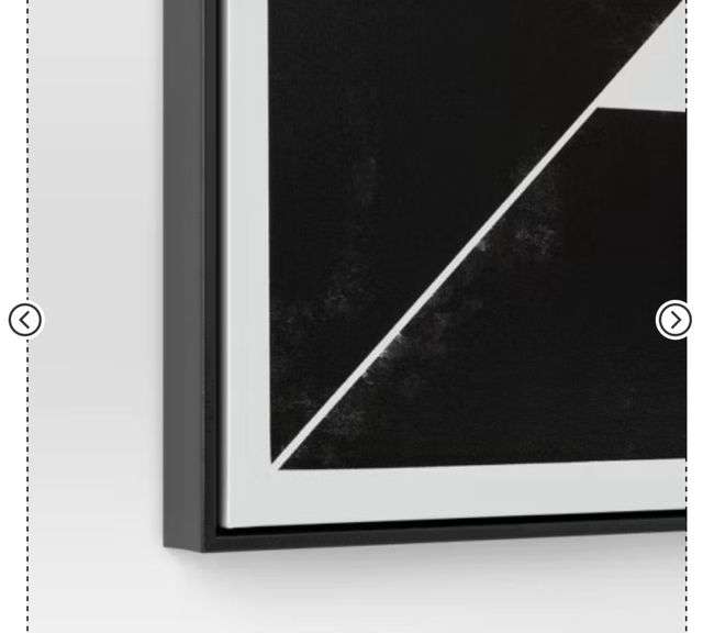(Set of 3) 16" x 20" Alignment Framed Wall Canvas Set - Threshold™: Modern Geometric Digital Art, Sawtooth Back