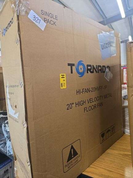Tornado 20 Inch Industrial Powerful Metal Floor Fan, 3-Speed High Velocity Cooling Floor Standing Fan for Industrial, Commercial, and Home Spaces, 120°Tilt, 6.0 FT Cord, Black