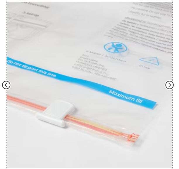 Large 5pc Compression Travel Bags Clear - Brightroom™: Space Saver for Clothing & Bedding