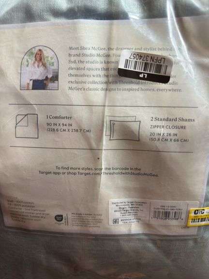 Double Flange Merrow Stitch Comforter & Sham Set - Threshold™ designed with Studio McGee, Full/Queen