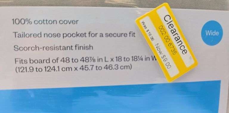 (2) Padded Iron Board Covers (Wide)