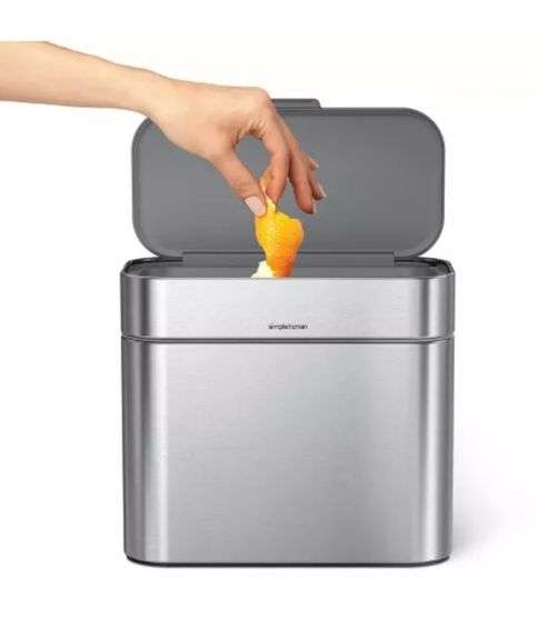 simplehuman 4L Compost Caddy Bin with Magnetic Docking Steel