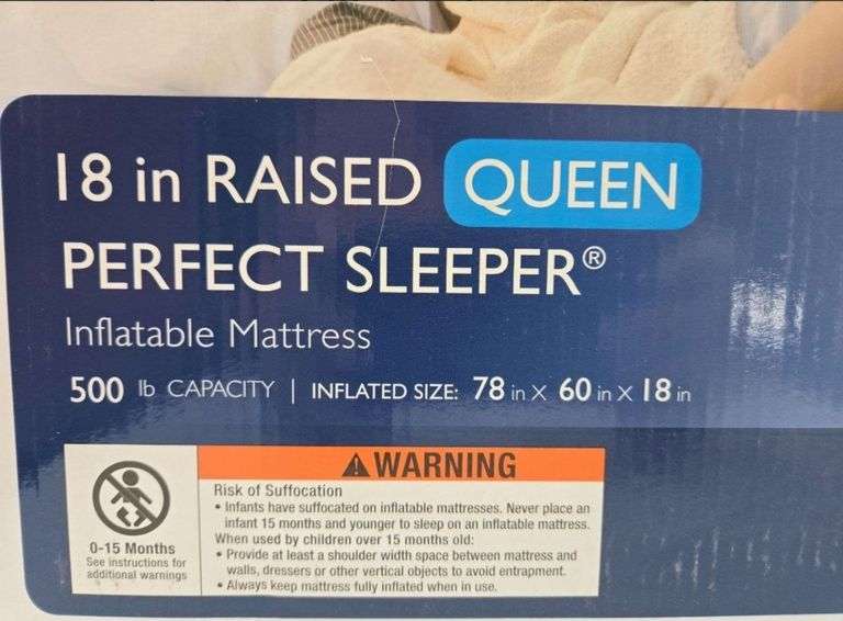 Serta Perfect Sleeper Raised Queen Comfort Top Inflatable Mattress 18in High