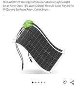 ECO-WORTHY Waterproof Monocrystalline Lightweight Solar Panel 2pcs 130 Watt (260W) Flexible Solar Panels for RV,Curved Surfaces,Roofs,Cabin,Boats
