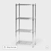 4 Tier Wire Shelving Chrome - Brightroom™