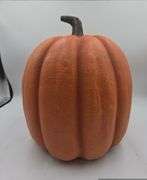 Large Faux Pumpkin Orange with Brown Stem