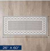 Nautica – Runner Rug | Indoor Runners for Hallways and Entry Rugs| Non-Slip and Non-Skid Entry and Kitchen Door Mat| Machine Washable Entryway Carpet Rugs | 2'2" x 5' | Trellis Grey