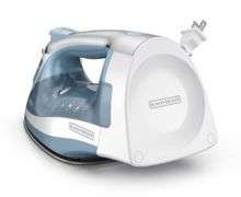BLACK+DECKER Steam Iron Retractable Cord Gray: 1200W Nonstick Soleplate, Anti-Drip, Vertical Steam, Comfort-Grip Handle