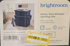 32gal XL Wheeled Latching Storage Tote Black – Brightroom