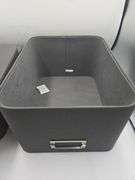 2 Gray Storage Containers 10"x13" & 8"x13"