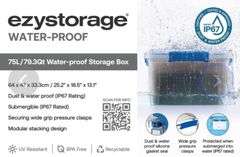 ezystorage® 79.3-quart clear waterproof tote