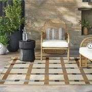 Grid Neutral Color Block Outdoor Area Rug - Threshold 5'x7'