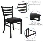 Flash Furniture Contemporary/Modern Vinyl Upholstered Dining Side Chair (Metal Frame) 2pk