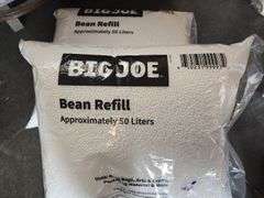 (2) Big Joe Bean Refill Approx 50 Liters Each