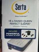 Serta Perfect Sleeper Raised Queen Comfort Top Inflatable Mattress 18in High