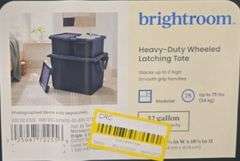 32gal XL Wheeled Latching Storage Tote Black – Brightroom