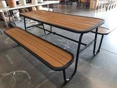 READ!! Picnic Rectangle Table Black - Room Essentials