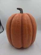 Large Faux Pumpkin Orange with Brown Stem