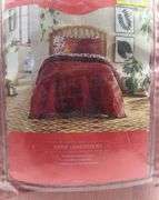 Opalhouse Twin/Twin Extra Long Geo Sun Print Comforter and Sham Set Orange/Fuschia