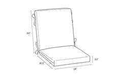 READ! (2) Arden Outdoor Midback Chair Cushion, 18 x 16.5, Rain-Proof, Fade Resistant-Tan Leala