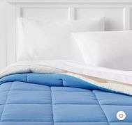 (3) Room Essentials Twin/XL Comforters(White, Grey, Blue)