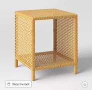 Square Weybridge Shelf Patio Accent Table Brown - Threshold™