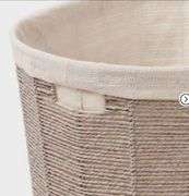 Twisted Paper Rope Oval Laundry Basket - Brightroom™: Gray, Removable Liner