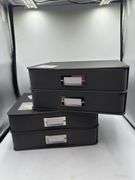 (2) 2 Drawer Decorative Fabric Box Charcoal - Brightroom: Rectangle, Paper & Polyester, Spot Clean, 6"x10"x13"
