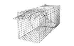 SZHLUX 32" Live Animal Cage Trap, Heavy Duty Folding Raccoon Traps, Humane Cat Trap for Stray Cats, Raccoons, Squirrel, Skunk, Mole, Groundhog, Armadillo, Rabbit, Catch and Release