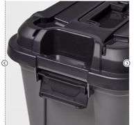 Tool and Hardware Latching Storage Box With Handle - Brightroom™: Gray Multi-Compartment Tote, 18L Capacity