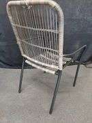 2pc Latigo Stackable Patio Chair Gray - Threshold