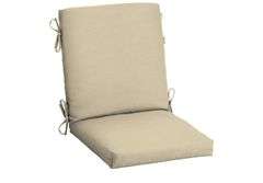 READ! (2) Arden Outdoor Midback Chair Cushion, 18 x 16.5, Rain-Proof, Fade Resistant-Tan Leala