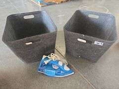 Read! 2 Fabric Bins and Iron