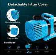 4000GPH Submersible Water Pump, 350W Water Pond Pump with Barrier Bag, 33FT Power Cord, 21FT Lift Quiet Water Garden Pumps for Pond, Waterfall, Fountains, Fish Tank and Hydroponic, UL Listed