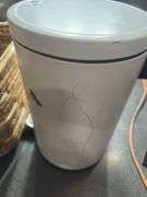 Brightroom Stainless steel trash can (3.1 gallon) and threshold woven basket (15x14)