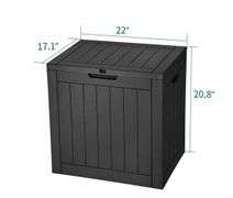 YITAHOME 30 Gallon Deck Box Outdoor Storage Box, Waterproof Resin Package Delivery and Storage Box with Lockable Lid for Patio Furniture Cushions, Pool Accessories, Garden Tools, Black