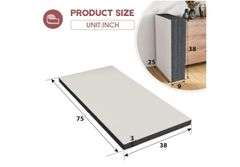 Tri Fold Memory Foam Mattress 3 inch Folding Mattress Topper Portable Foldable Memory Foam Mattress Non-Slip Bottom Breathable Mattress Guest Bed with Zipper Washable Cover CertiPUR-US Certified, Twin