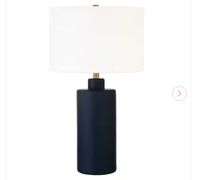 Carlina 25 in. Matte Navy Blue Table Lamp