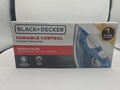 BLACK+DECKER Steam Iron - White: Nonstick Soleplate, Variable Steam, 1200W, Pivoting Cord, 8ft Cord Length