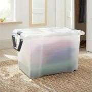Read! Brightroom Wheeled Latching 128 qt Extra Large Storage Box