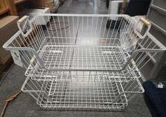 (2) Stacking Wire Laundry Bins
