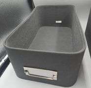 2 Gray Storage Containers 10"x13" & 8"x13"